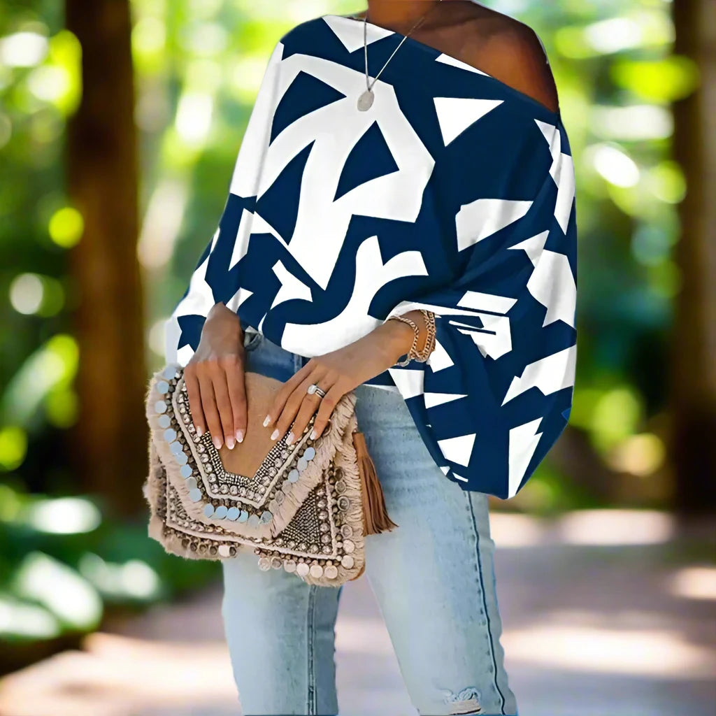 Elegant Women's Boho Print Shirt