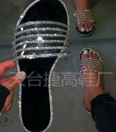 Elegant Diamond Strut Sandals