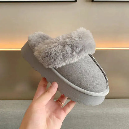 Luxury Fur Women Platform Slippers