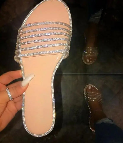 Elegant Diamond Strut Sandals