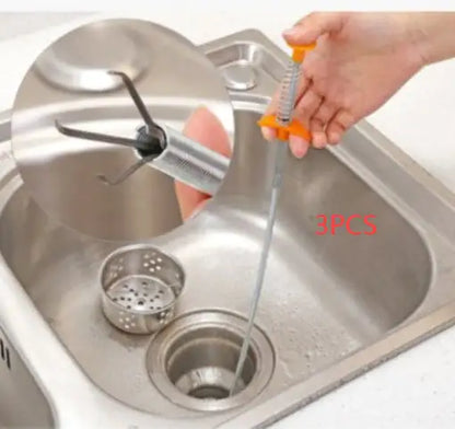 60cm Spring Drain Clog Remover for Kitchen & Bathroom Sinks