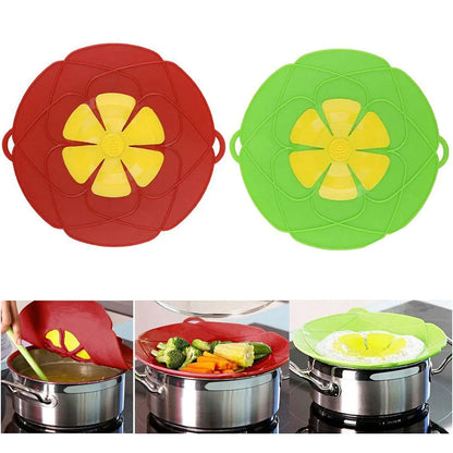 2-Pack Silicone Spill Stopper Lid for Pots & Pans