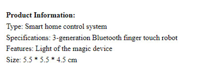 Smart Bluetooth Button Pusher Robot with App & Voice Control